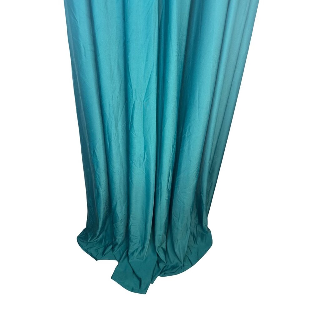 Miss Ord Deep Teal Long Medium Sleeve Sweetheart Neckline Maxi Dress - Picture 10 of 15